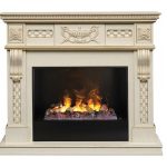 Каминокомплект Corsica Lux 26 WT с 3D очагом Cassette 630 (черная панель)
