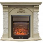 Каминокомплект Real-Flame ATHENA STD WT с очагом Majestic Lux BL