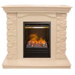 Каминокомплект Real Flame ELFORD WT белый дуб с очагом 3D Olympic