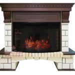 Каминокомплект Royal Flame Pierre Luxe темный дуб белый с очагом Dioramic 33W LED FX
