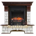 Каминокомплект Royal Flame Pierre Luxe темный дуб с очагом Fobos FX Black