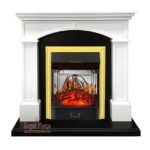 Каминокомплект Royal Flame Langford белый c очагом Majestic FX M Brass