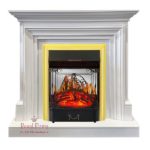 Каминокомплект Royal Flame Bradford белый c очагом Majestic FX M Brass