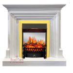 Каминокомплект Royal Flame Bradford белый c очагом Fobos FX M Brass