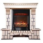 Каминокомплект Interflame Экстер М бежевый с очагом Majestic FX M Black