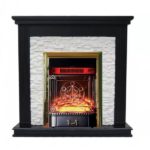Каминокомплект Interflame Сиена сланец венге с очагом Majestic FX Brass