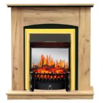 Каминокомплект Royal Flame Barcelona табачный дуб с очагом Fobos FX M Brass
