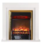 Каминокомплект Firelight Simple Classic с очагом Fobos FX Brass Белый