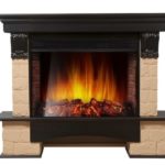 Каминокомплект Firelight Forte 30S камень бежевый  с очагом Electrolux Sphere Plus EFP/P – 3320RLS Темный дуб