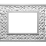 Портал Firelight Quadro 25 камень песчаник античный белый Белая эмаль