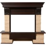 Портал Firelight Forte 25S камень бежевый под очаг Electrolux EFP/P-2520LS Темный дуб