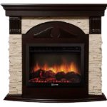 Каминокомплект Firelight Torre 25U камень слоновая кость с очагом Electrolux EFP/P-2520LS Темный дуб