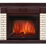 Каминокомплект Firelight Bricks 25 камень бежевый с очагом Electrolux EFP/P-2520LS Темный дуб