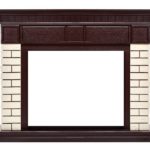 Портал Firelight Bricks 25 камень бежевый, шпон Темный дуб