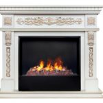Каминокомплект Real Flame ESTELLA с 3D очагом CASSETTE 630 с черной панелью