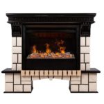 Каминокомплект Real Flame STONE AO с 3D очагом Helios 26 SBG