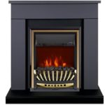 Каминокомплект Royal Flame BERGEN серый графит с очагом Aspen Gold