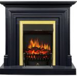 Каминокомплект Royal Flame Bradford серый графит c очагом Fobos FX Brass