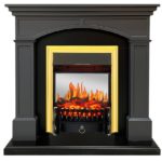 Каминокомплект Royal Flame Langford серый графит с очагом Fobos FX M Brass