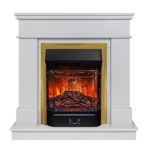 Каминокомплект Real-Flame SELENA STD GR с очагом Majestic Lux Brass